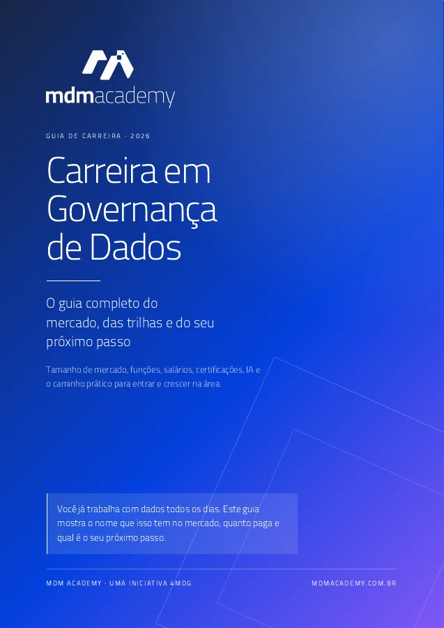 Capa do guia Carreira em Governança de Dados, da MDM Academy